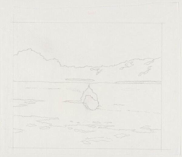 Sky and Mirror [preparatory drawing]