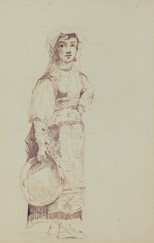 Woman with a Tambourine (verso)