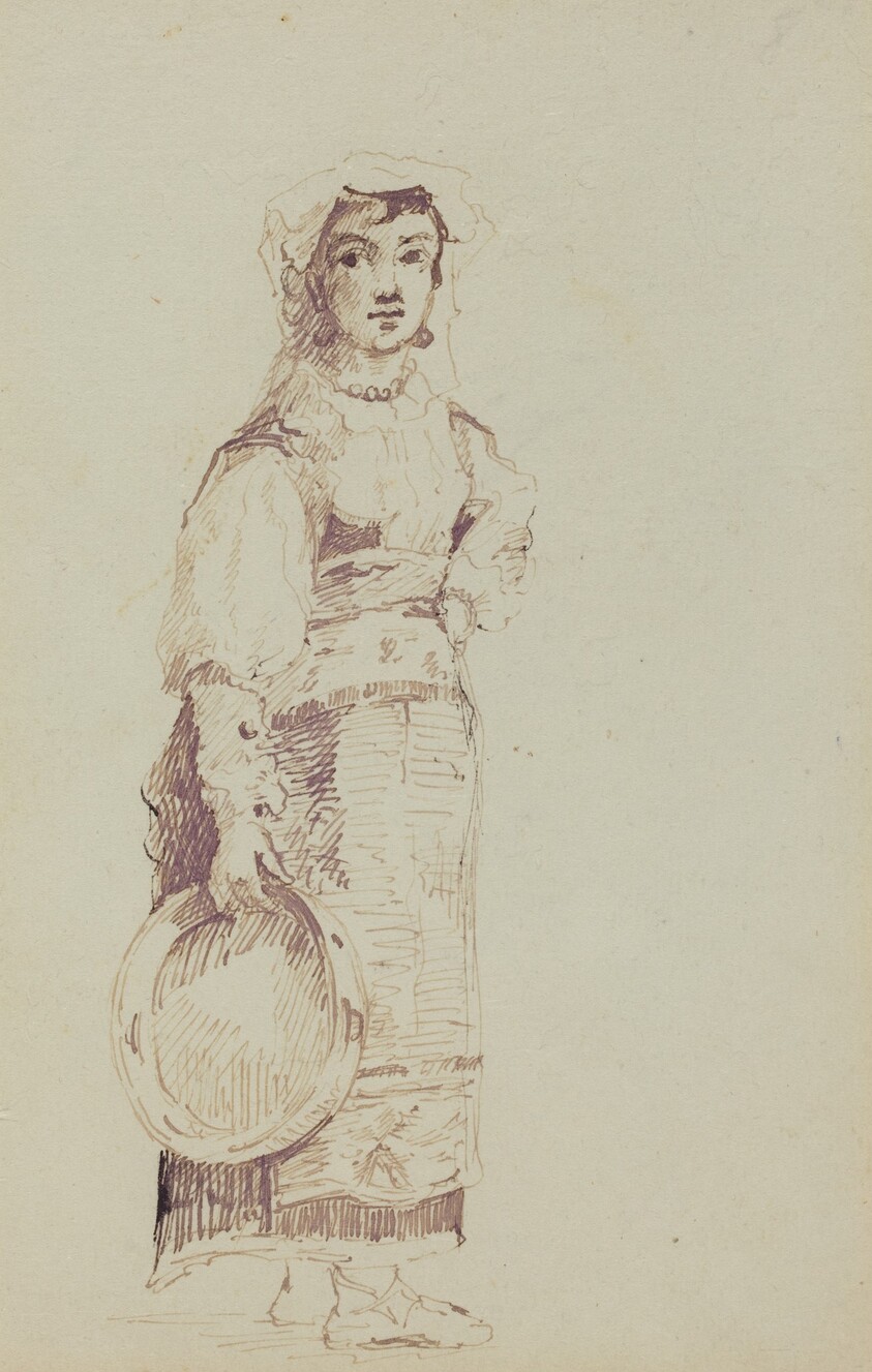 Woman with a Tambourine (verso)