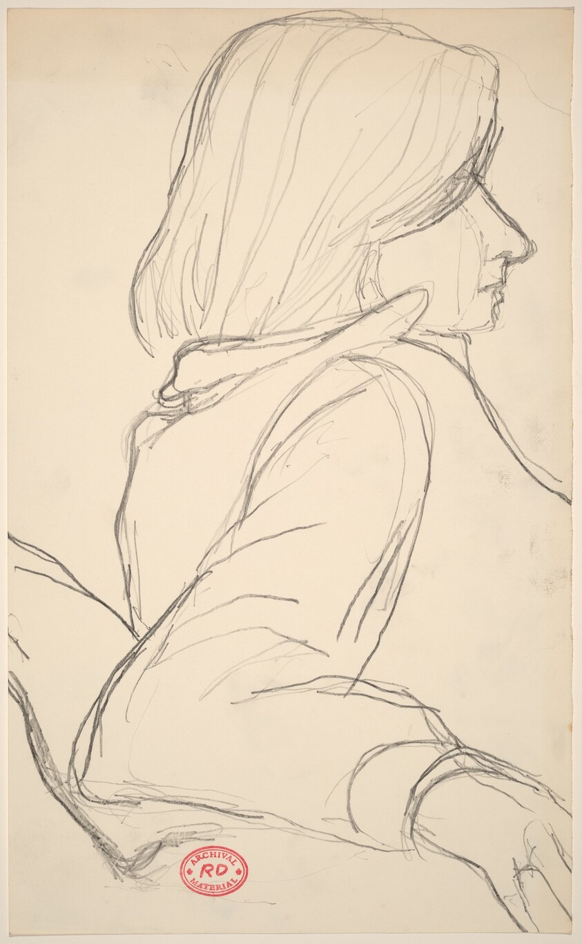 Untitled [study of a woman facing right]
