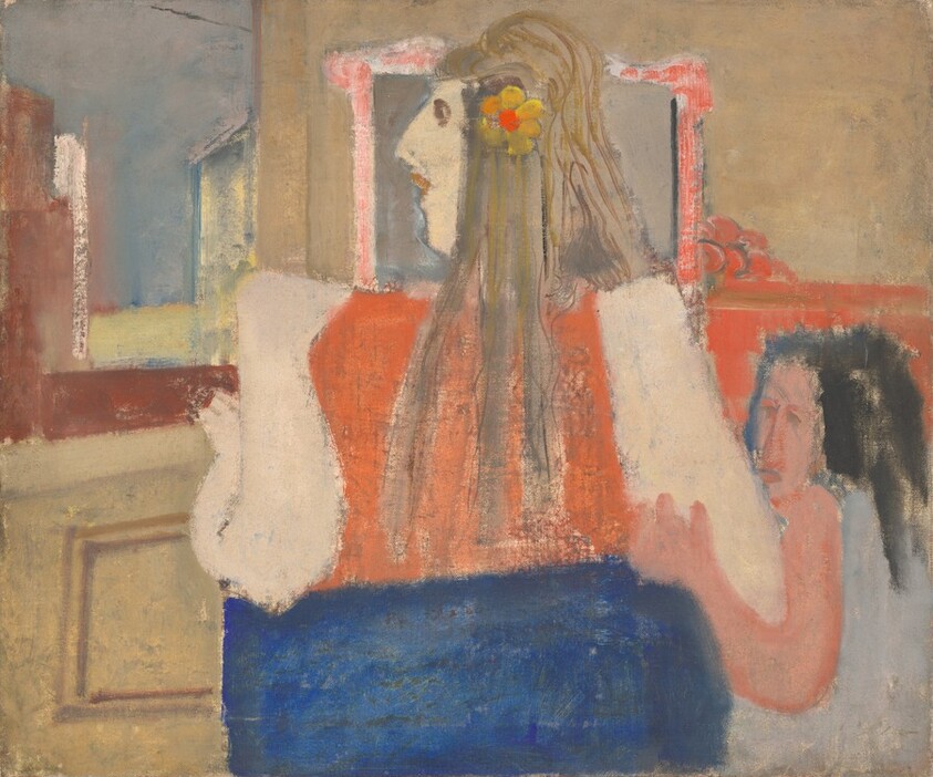 Untitled (woman and girl by a window)