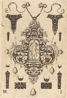 Large Pendant, Justice Standing at Centre, Daniel Mignot, 1593