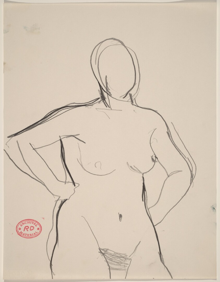 Untitled [nude standing with her arms akimbo]