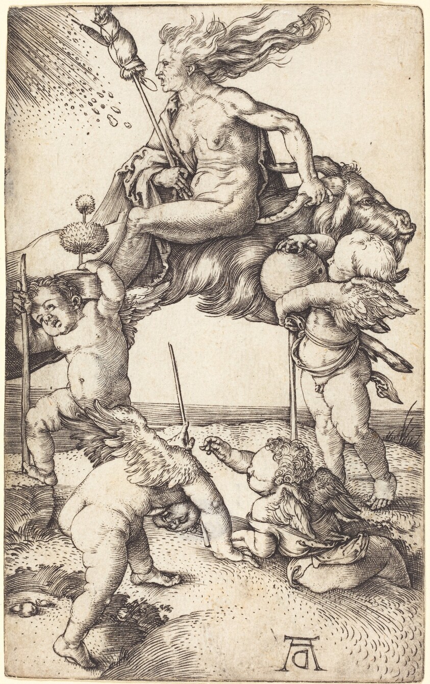 Witch Riding on a Goat