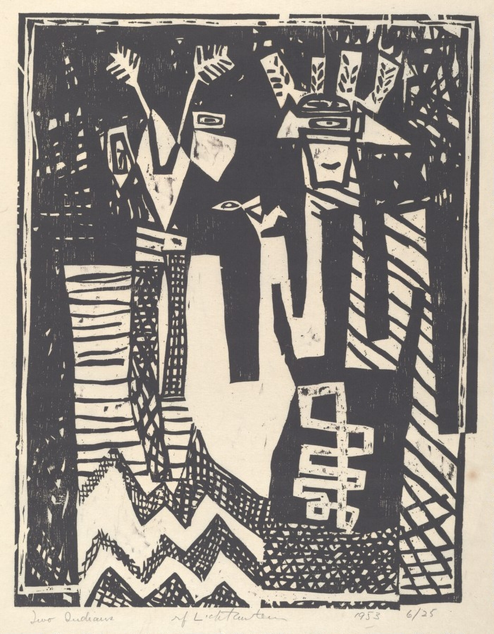 Two Indians, Roy Lichtenstein, 1953