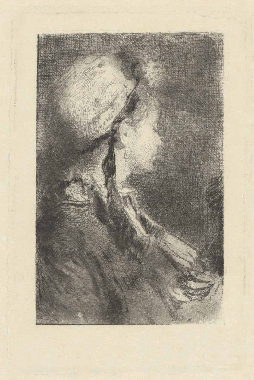 The Artist's Wife in Profile Facing Right