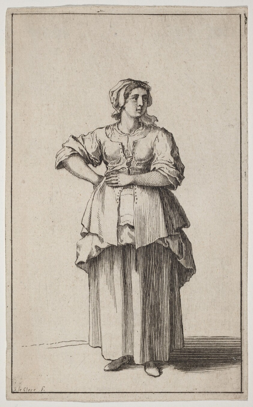 Standing Servant Woman