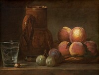 Fruit, Jug, and a Glass, Jean Siméon Chardin, c. 1726/1728