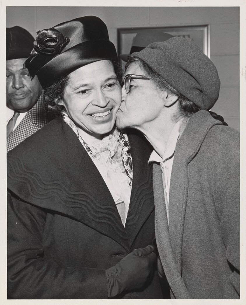 Title from caption on object: “Rosa Parks with her Mother Leona McCauley”