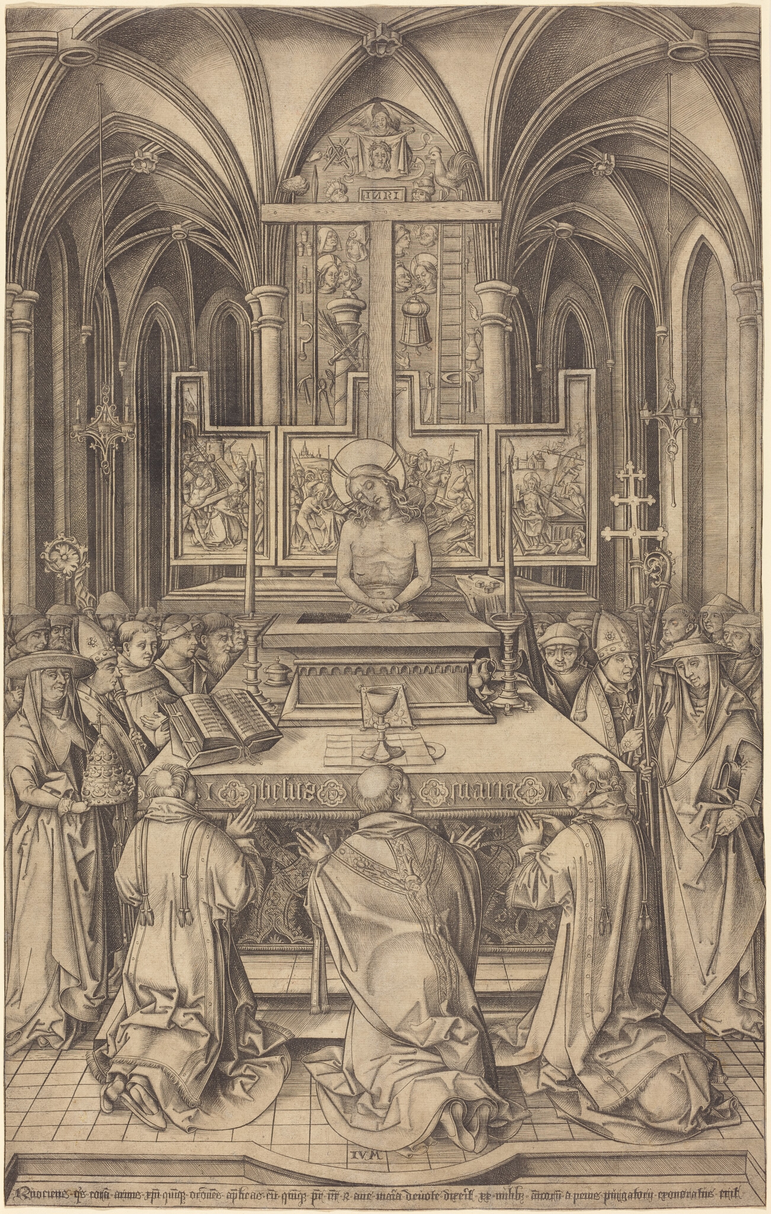 The Mass of Saint Gregory by Israhel van Meckenem