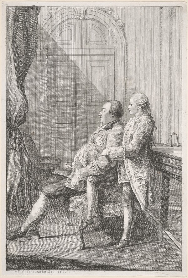 Louis-Philippe, Duc d'Orléans, and His Son, Louis-Phillipe Joseph, Duc de Chartres