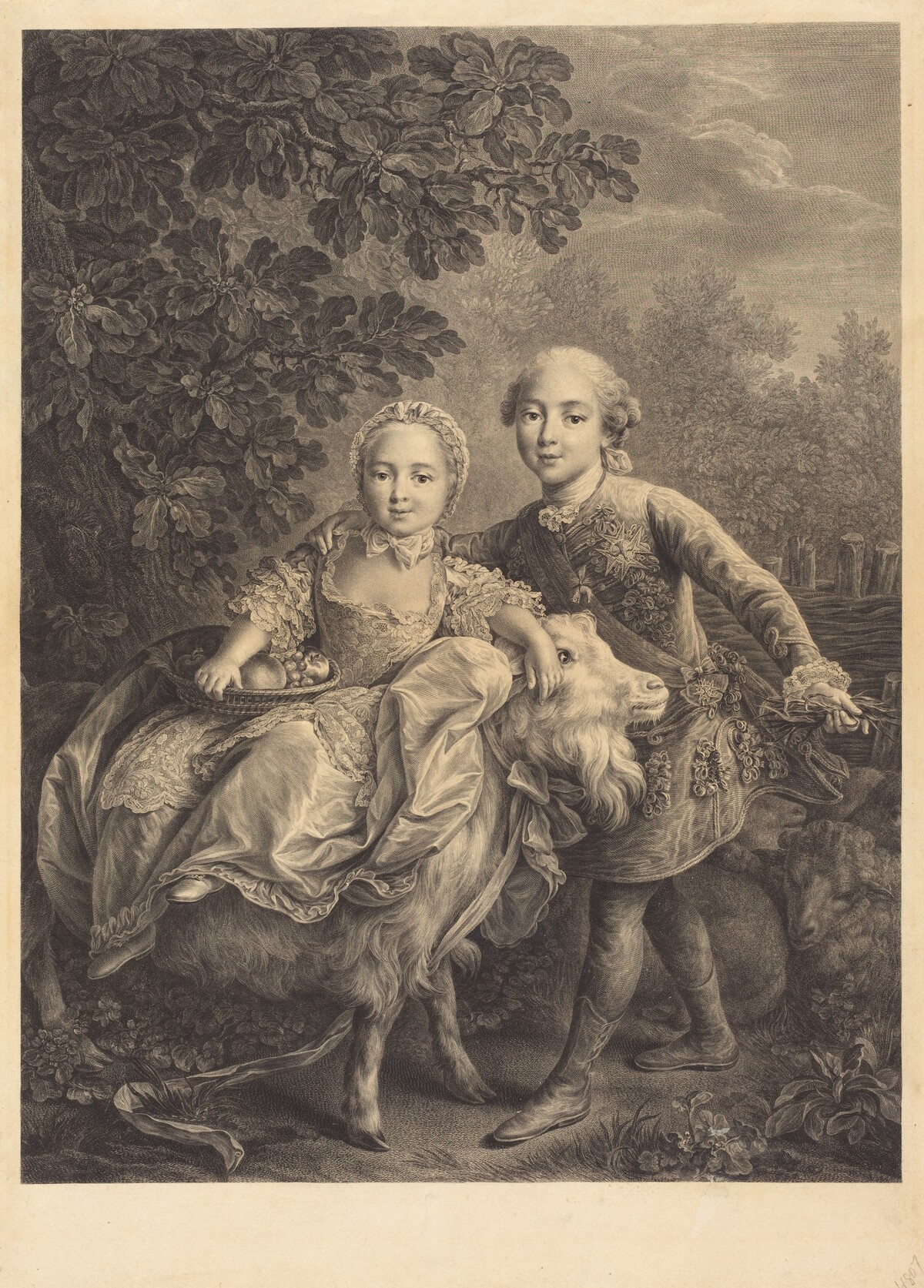 The Comte d'Artois and His Sister Mademoiselle Clotilde