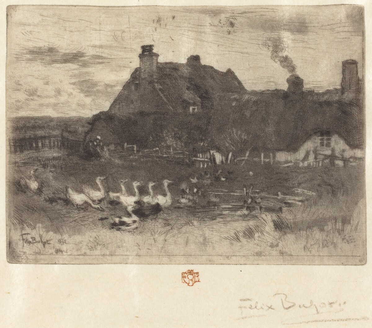 Les Petites Chaumières (Thatched Cottages--Small Plate)