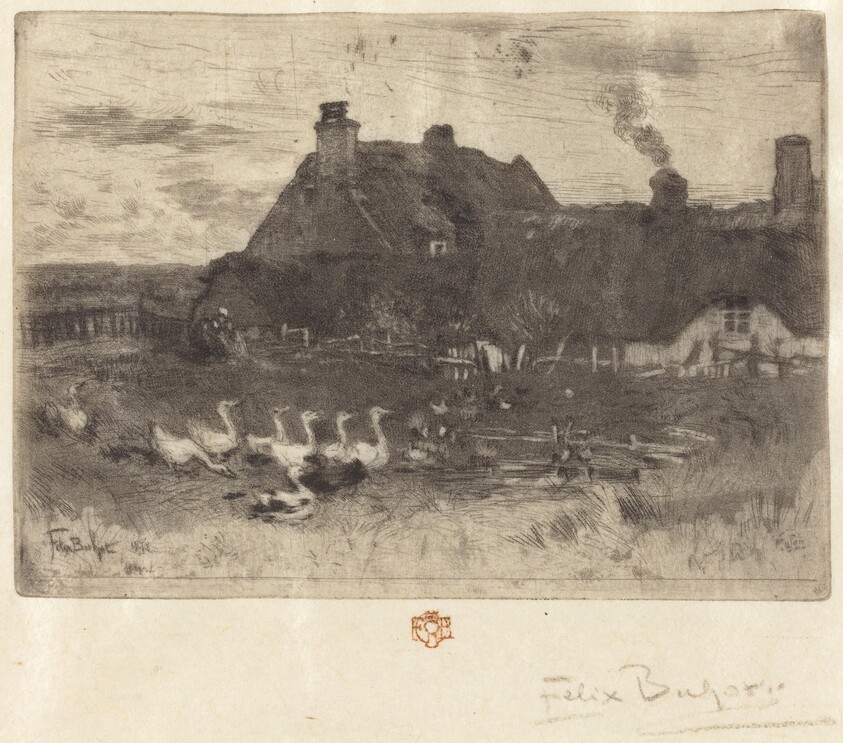 Les Petites Chaumières (Thatched Cottages--Small Plate)