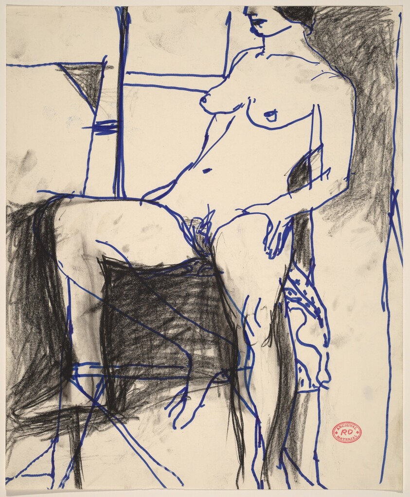 Untitled [seated female nude facing left]