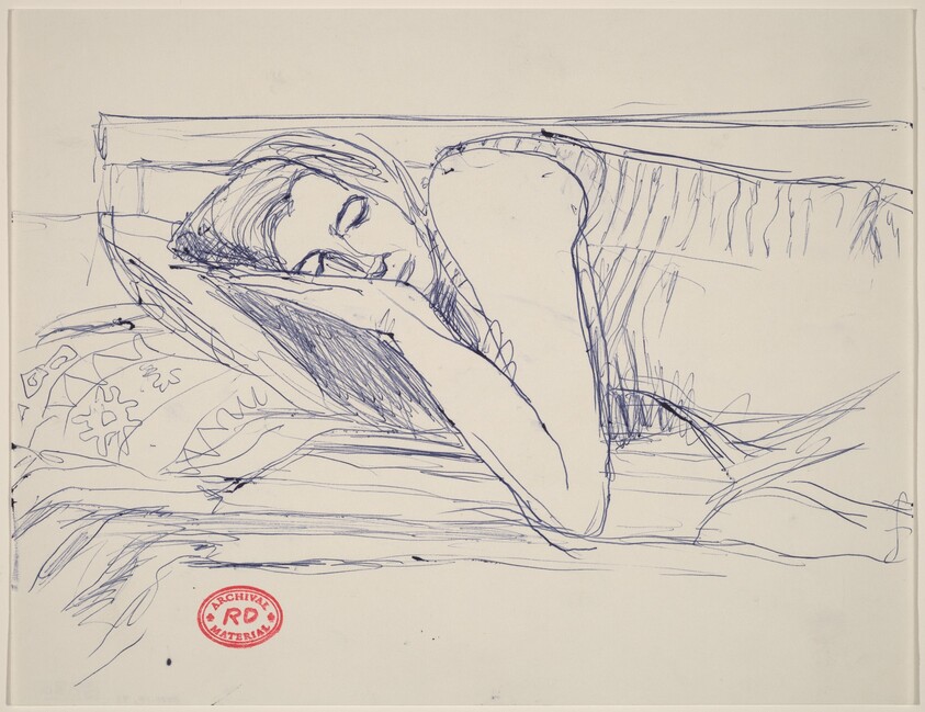 Untitled [woman sleeping with head on pillow]