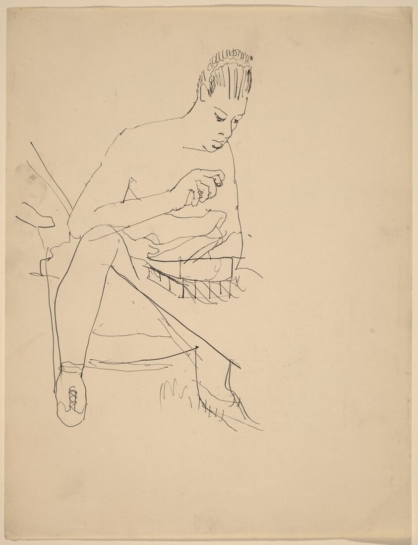 Seated Ballerina Holding Open Box