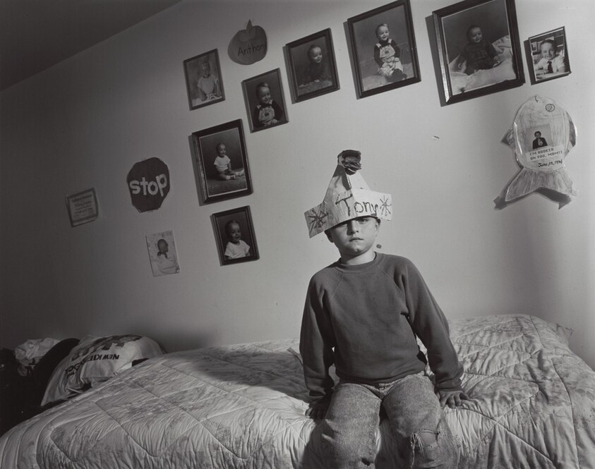 Tony Congema in his room at a HELP USA site, Suffolk County, New York