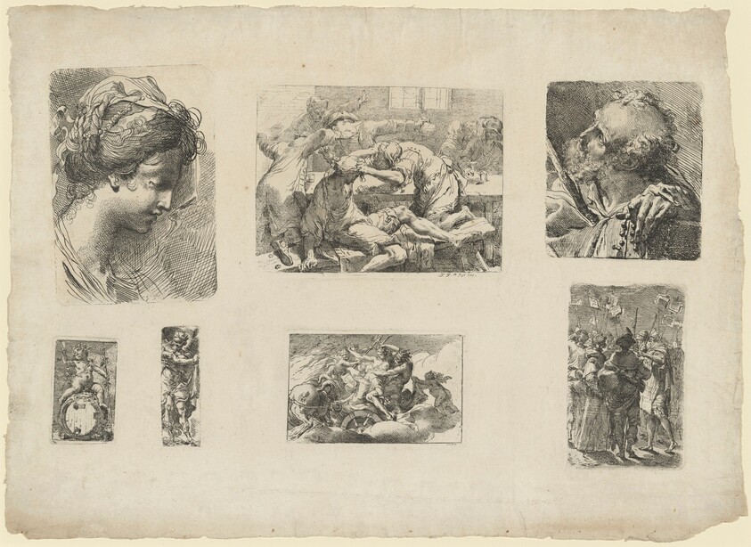 Sheet with Seven Etchings
