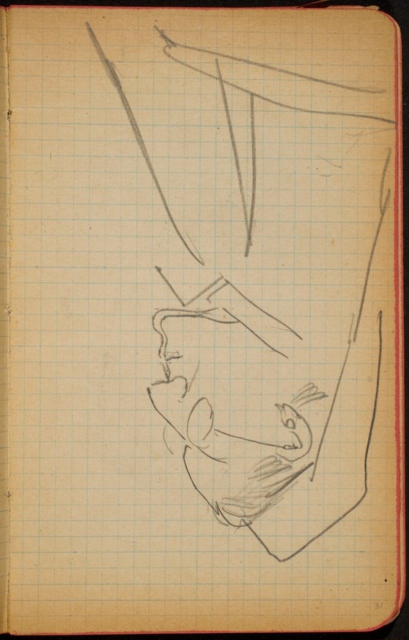 Weibliche Bildnisstudie im Profil (Female Portrait Study, Profile) [p. 31]