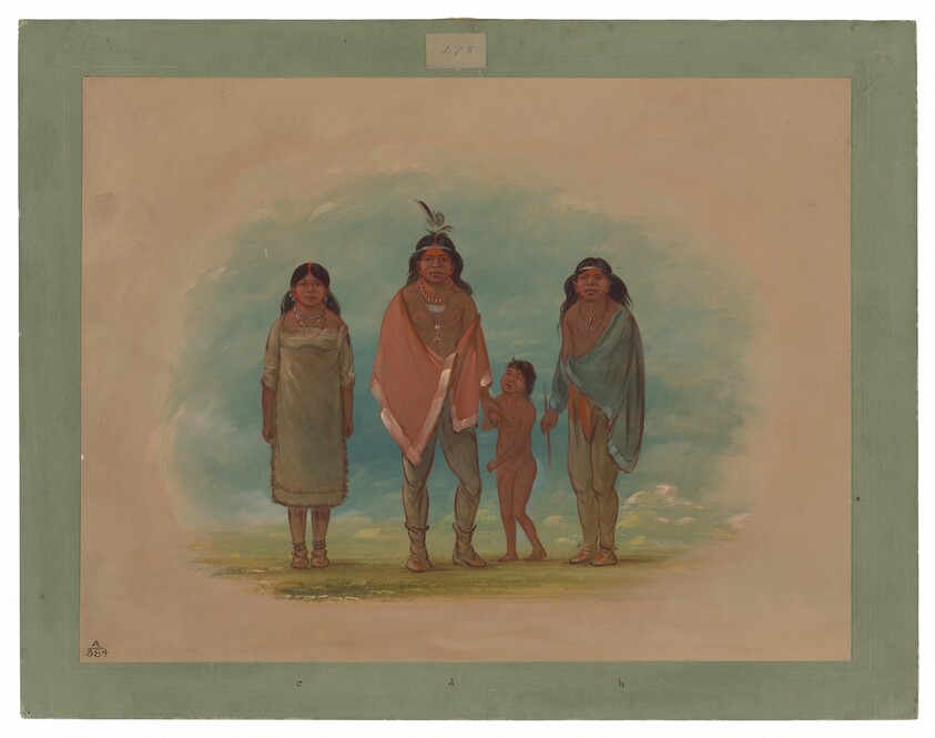 Patagon Chief, His Brother, and Daughter