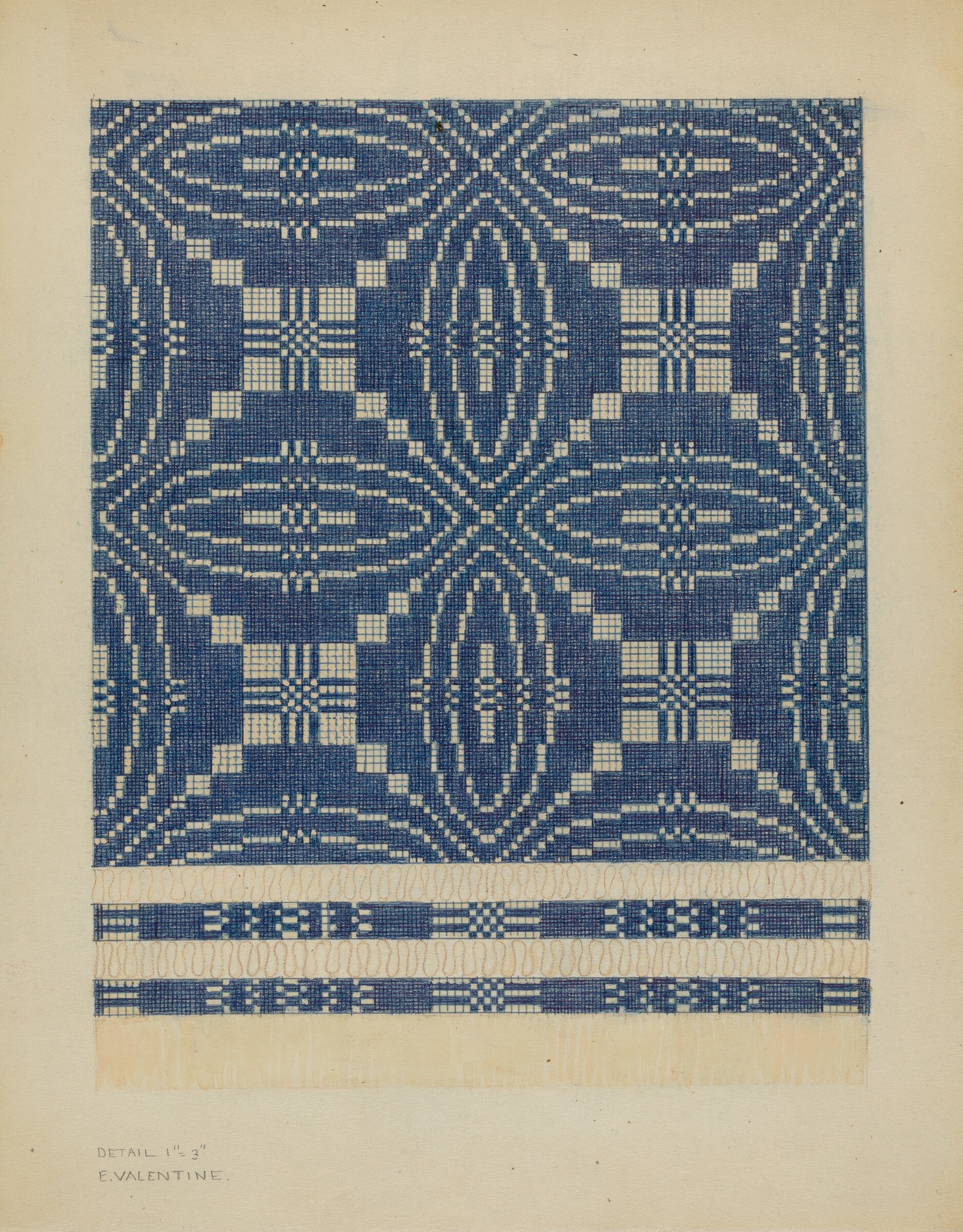 Woven Coverlet, Elizabeth Valentine, c. 1936