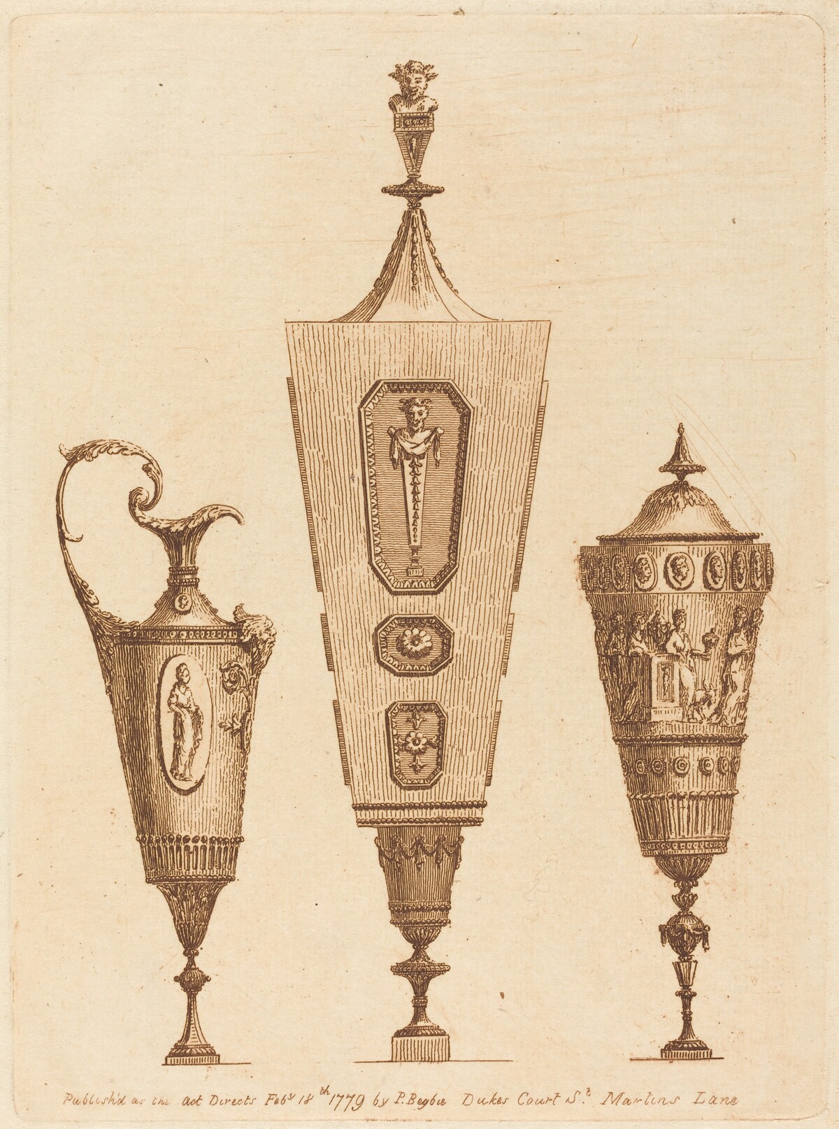 Two Classical Vases and an Ewer