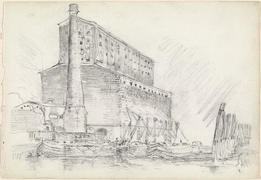 Weehawken Grain Elevators and Tugs