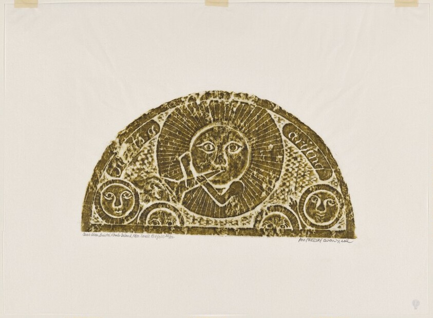 Sarah Allen from A Portfolio of Rubbings from Early American Stone Sculpture
