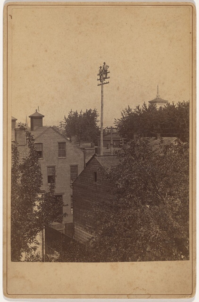 Portrait of Telephone Pole Linemen