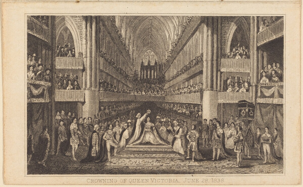 Crowning of Queen Victoria, June 28, 1838 [right half]