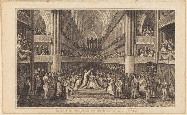 Crowning of Queen Victoria, June 28, 1838 [right half]