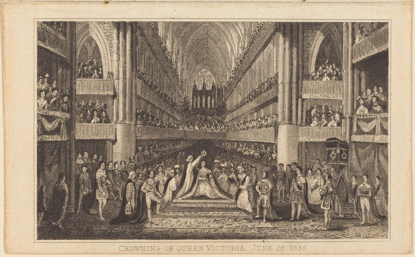 Crowning of Queen Victoria, June 28, 1838 [right half]