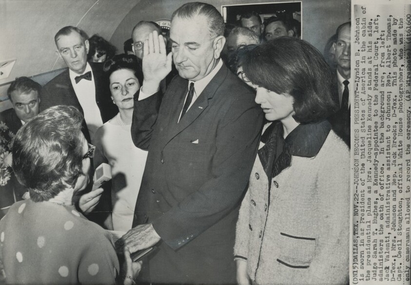 Title from caption on object: “Johnson Becomes President”