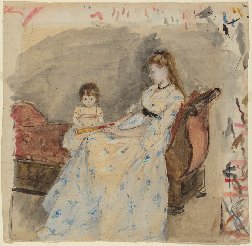 The Artist's Sister, Edma, with Her Daughter, Jeanne