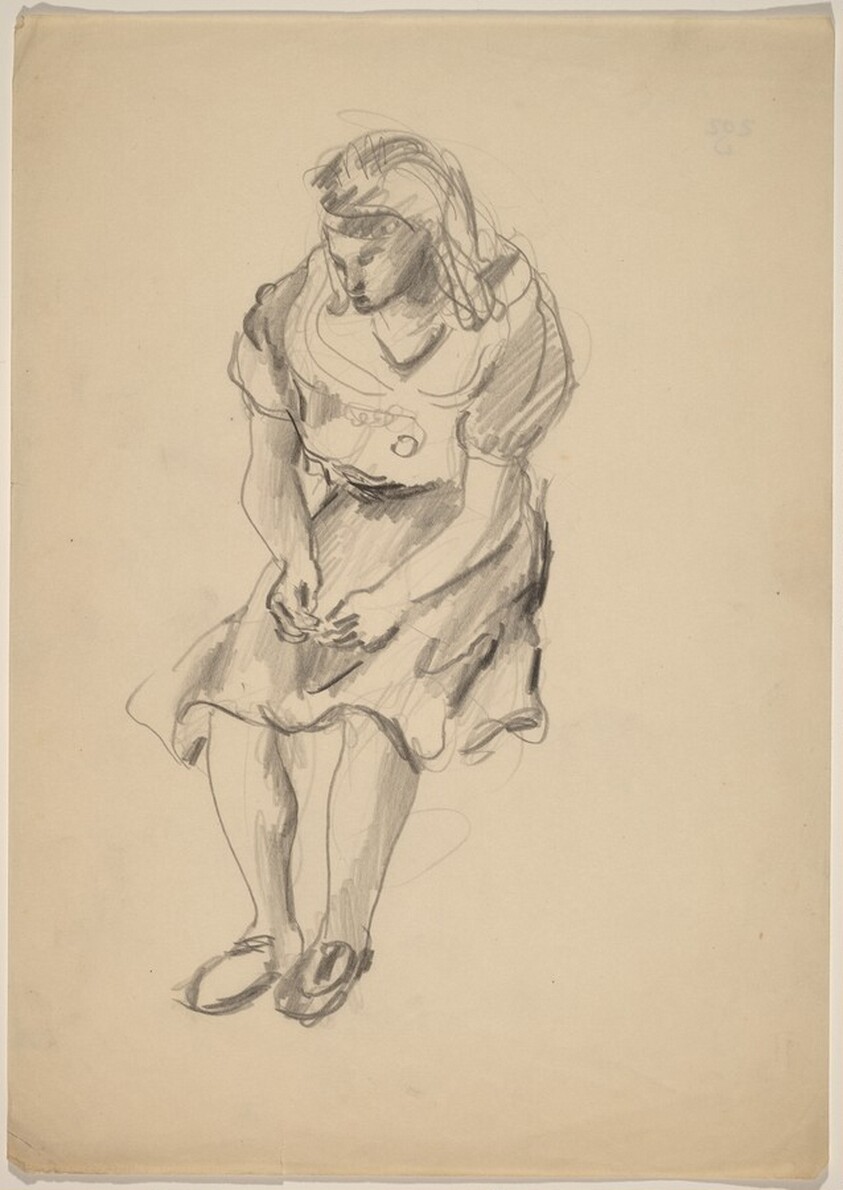 Seated Female with Hands on Lap