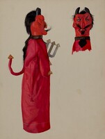 Hand Puppet - Devil, Joseph Shapiro, c. 1936