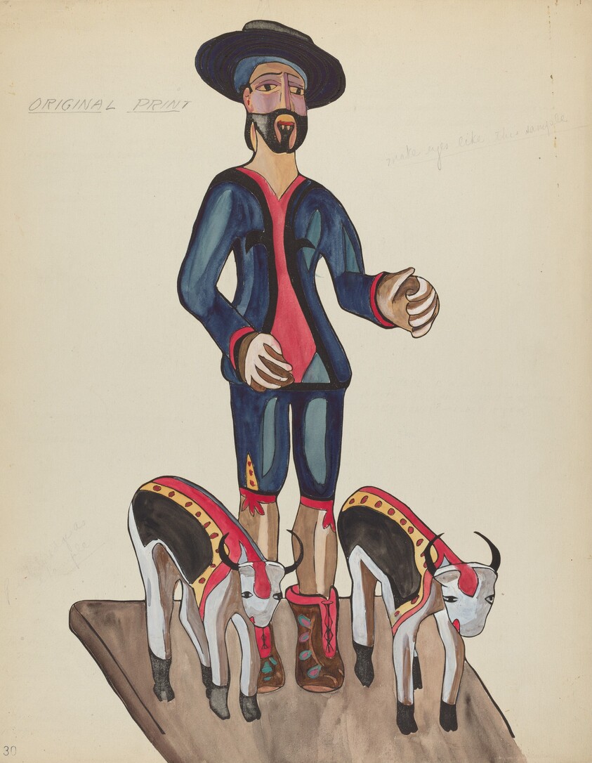 Plate 30: Saint Isidore: From Portfolio "Spanish Colonial Designs of New Mexico"