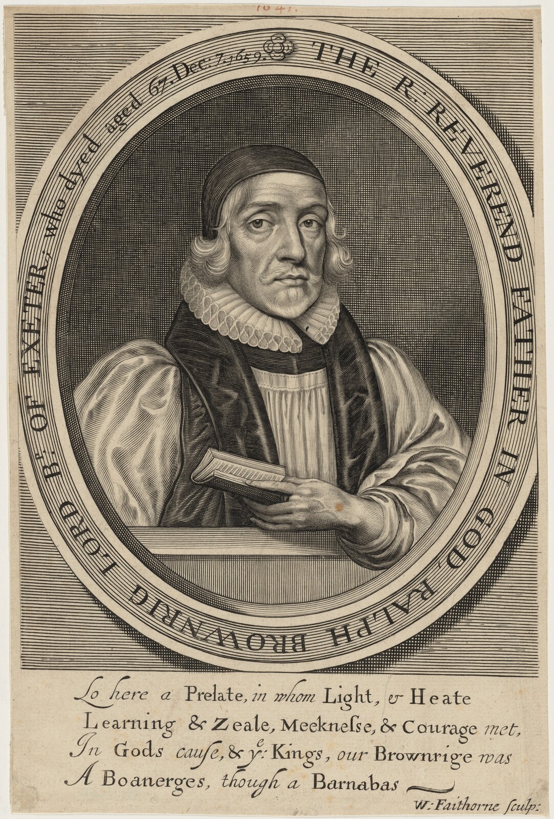 Ralph Brownrig, William Faithorne, published 1661