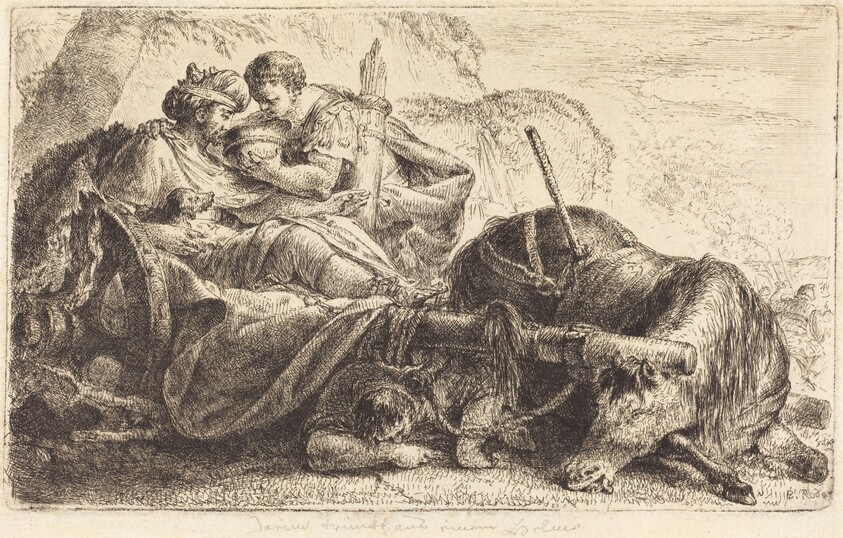Darius Receiving Water from the Helmet of One of Alexander's Soldiers
