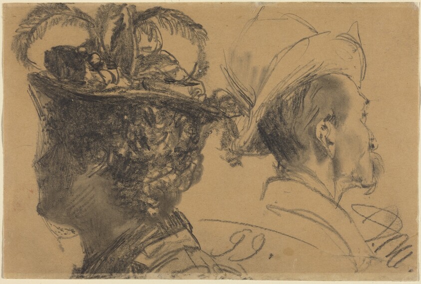 Heads of a Man and a Woman