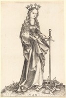 Saint Catherine of Alexandria, Martin Schongauer, c. 1480/1490