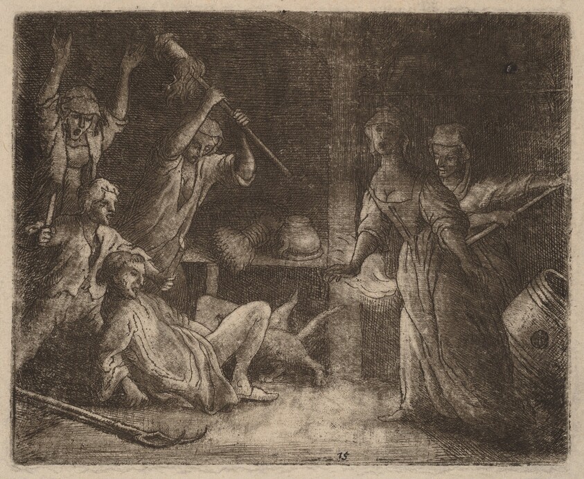 The Cat Trapped and Beaten