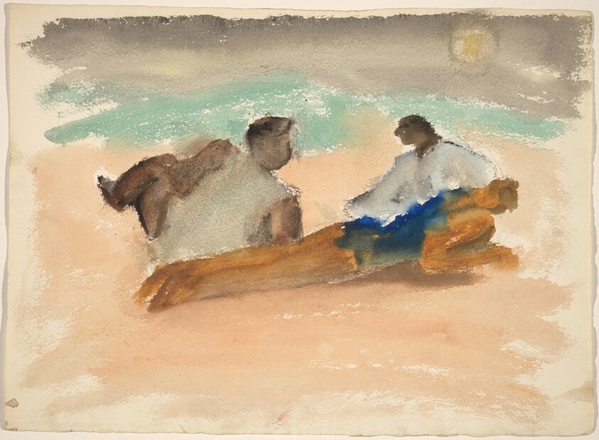 Untitled (bathers on the beach) [recto]