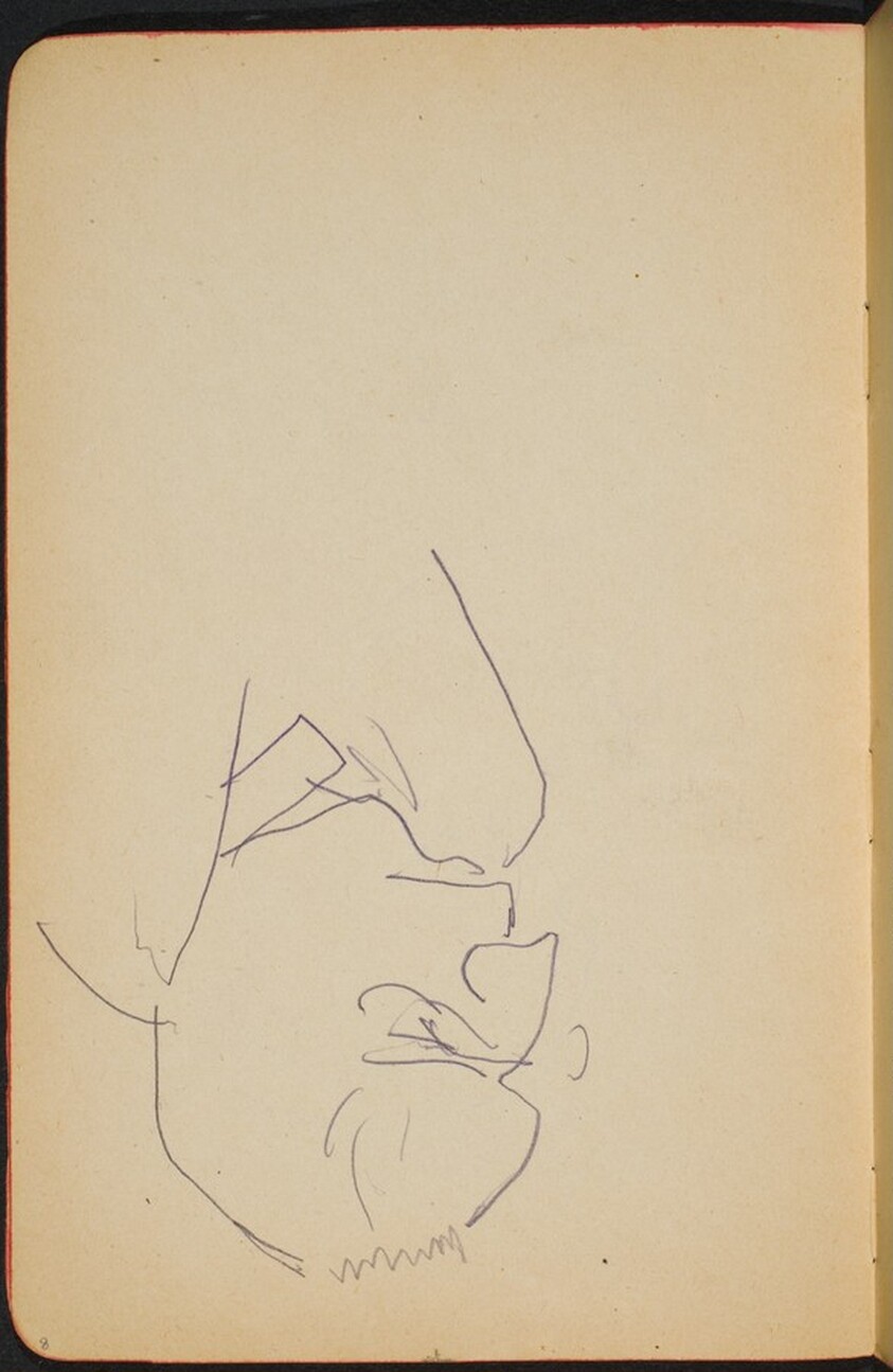 flüchtige männliche Bildnisstudie (Male Portrait Sudy) [p. 8]