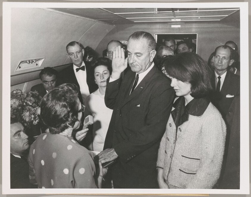 Title from caption on object: "New President Takes Oath"
