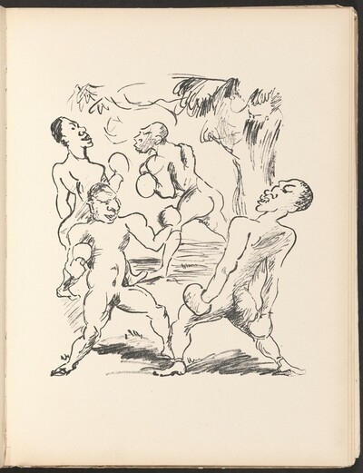 Die Boxer (The Boxers) from Deutsche Graphiker der Gegenwart (German Printmakers of Our Time)