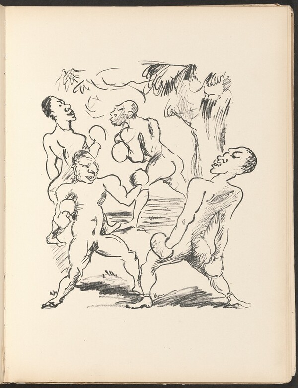 Die Boxer (The Boxers) from Deutsche Graphiker der Gegenwart (German Printmakers of Our Time)