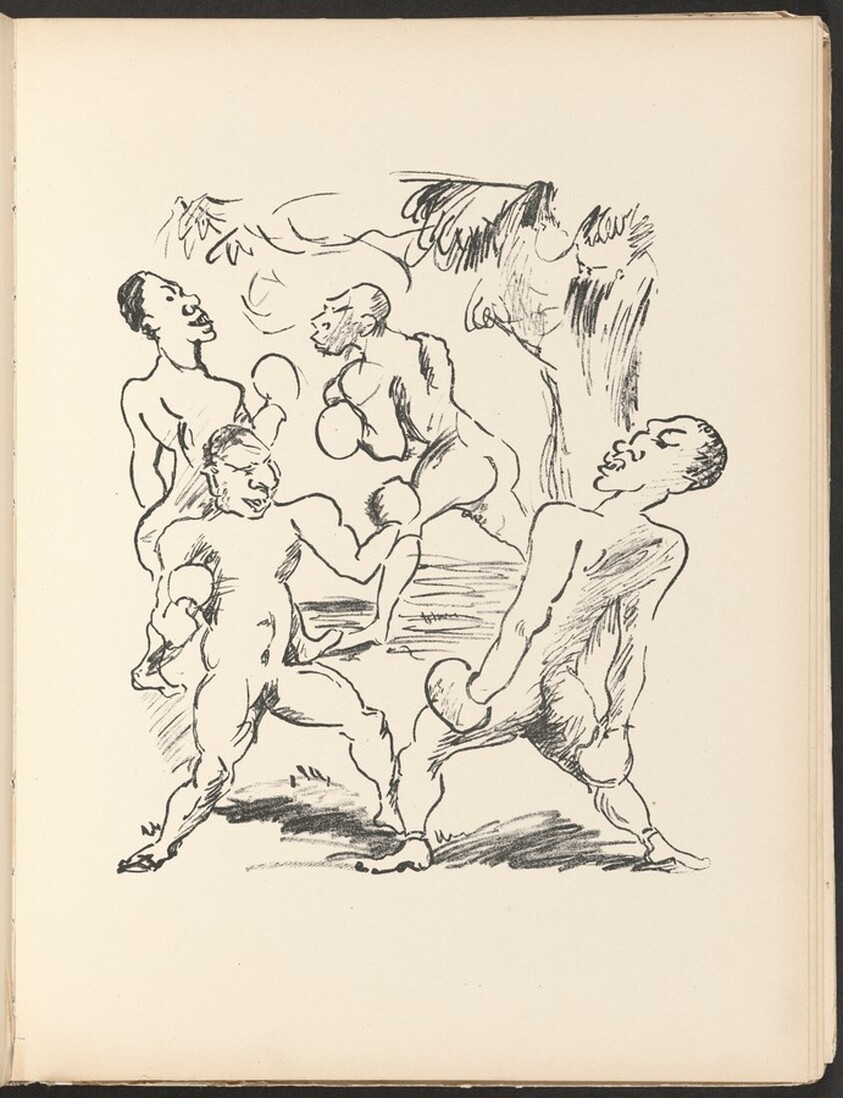 Die Boxer (The Boxers) from Deutsche Graphiker der Gegenwart (German Printmakers of Our Time)