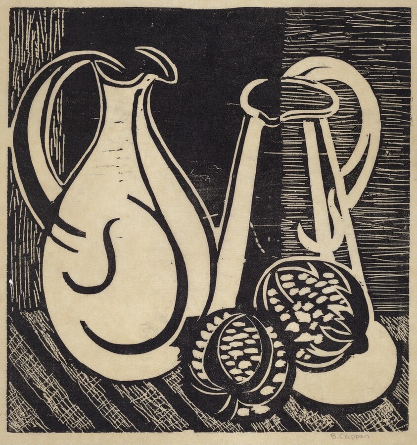 Untitled (Still Life With Two Pitchers and Two Pomegranates)